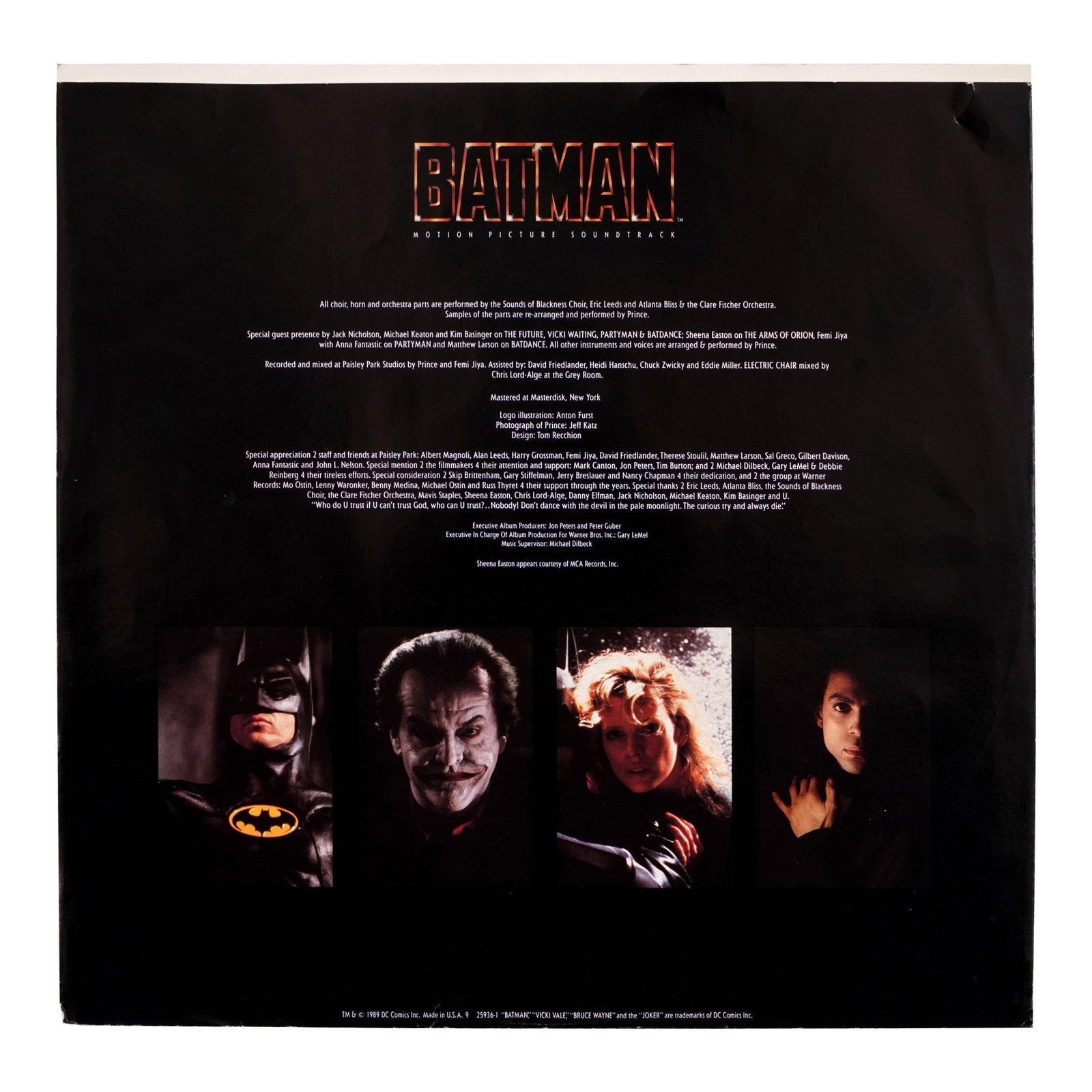 PRINCE SIGNED BATMAN LP - 4