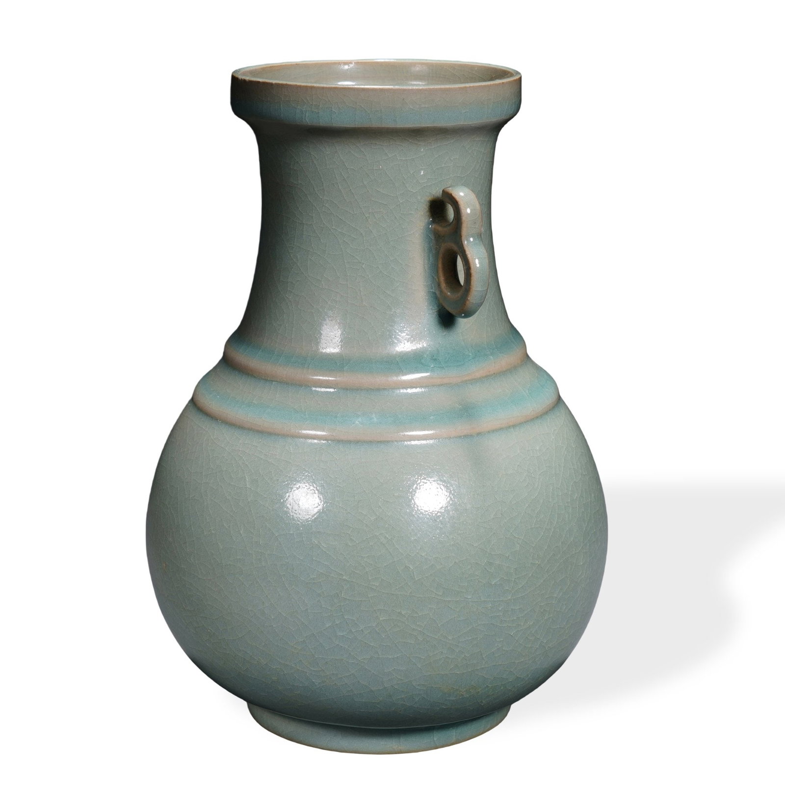 LONGQUAN CELADON TWIN-HANDLED VASE - 2