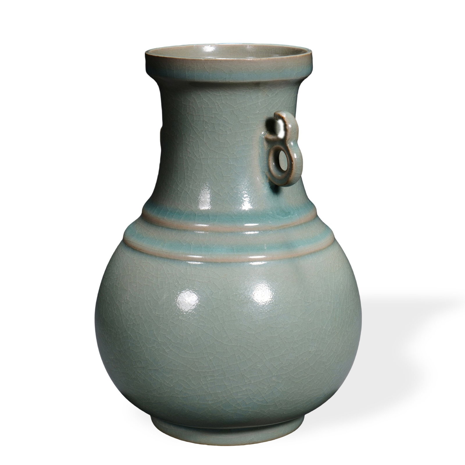 LONGQUAN CELADON TWIN-HANDLED VASE - 4