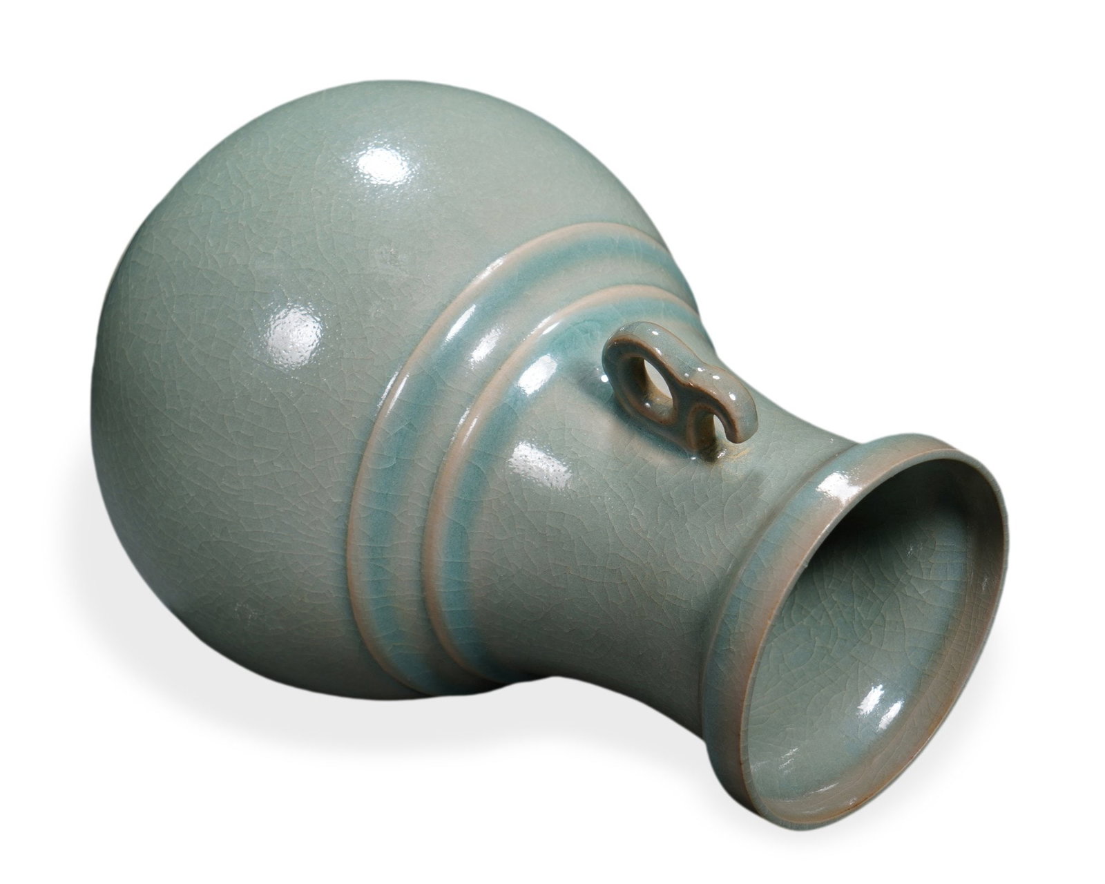 LONGQUAN CELADON TWIN-HANDLED VASE - 5