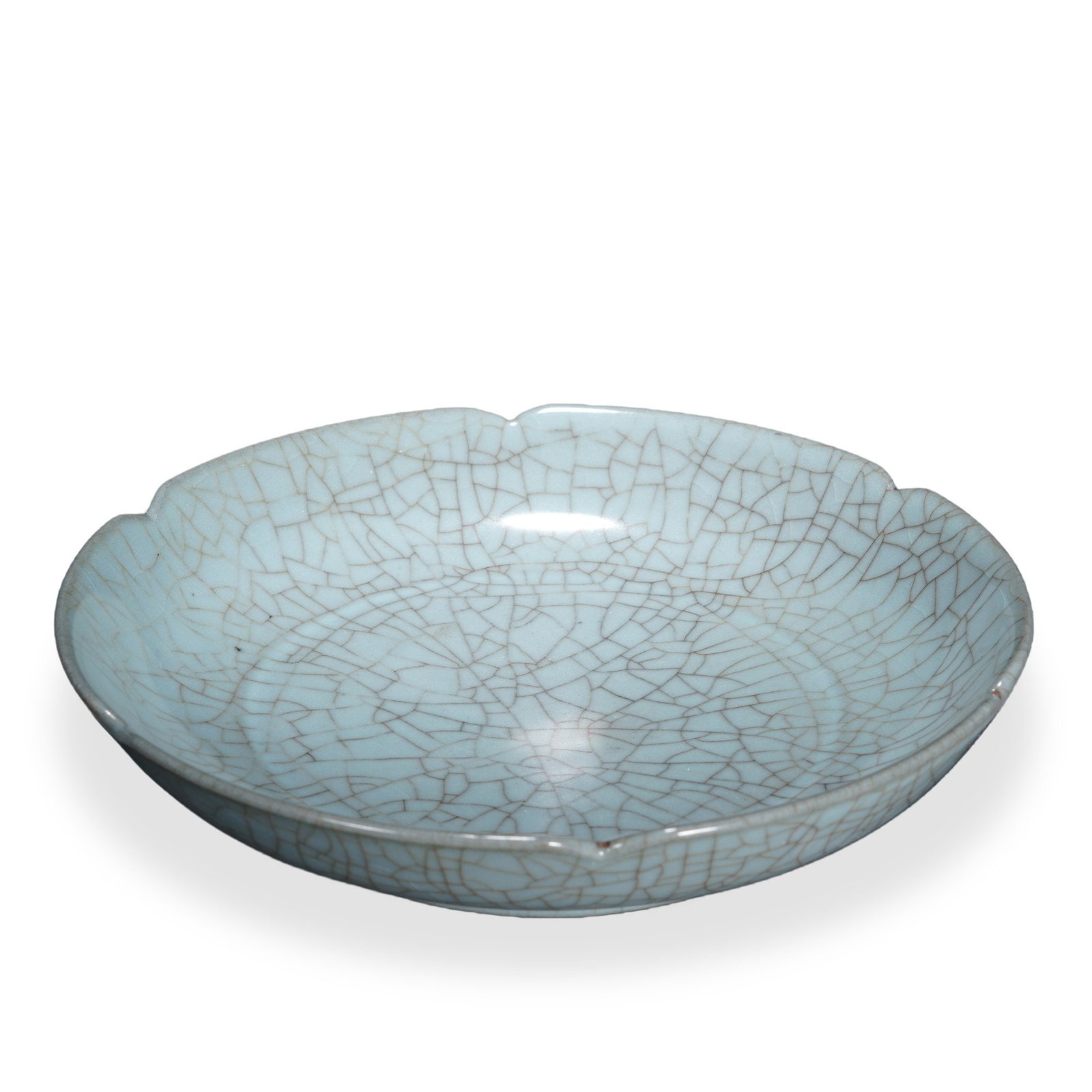 SONG DYNASTY GUAN WARE FLOWER-MOUTH DISH (1 of 6)