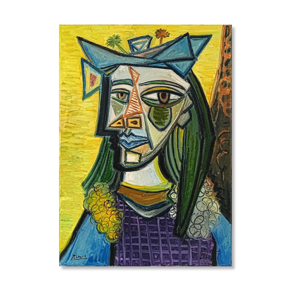 PABLO PICASSO (1881-1973), ATTRIBUTED TO, OIL ON CANVAS: Signed (lower left) Image Dimensions: 27 1/2 x 19 1/2 in (70 x 50 cm) This painting comes with COA. Few artists transformed the language of modern art as profoundly as Pablo Picasso. Among the many