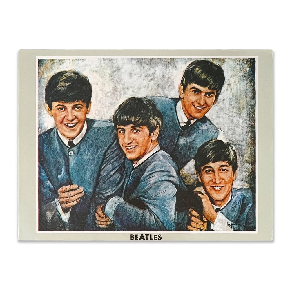 THE BEATLES FULLY SIGNED JAPANESE COLOR PORTRAIT CARD (1 of 7)