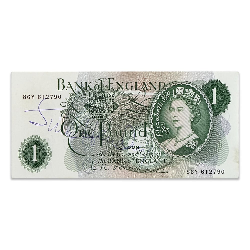 JIMI HENDRIX SIGNED BANK OF ENGLAND SERIES C £1 NOTE (1 of 2)