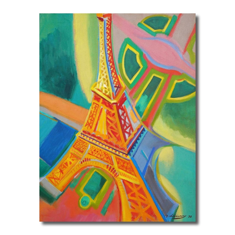 ROBERT DELAUNAY (1885-1941), ATTRIBUTED TO, OIL ON CANVAS: Signed (lower right) Image Dimensions: 31 3/4 x 23 3/4 in (80.5 x 60.5 cm) This painting comes with COA. Robert Delaunay was a central figure in the development of Orphism, a movement that extended