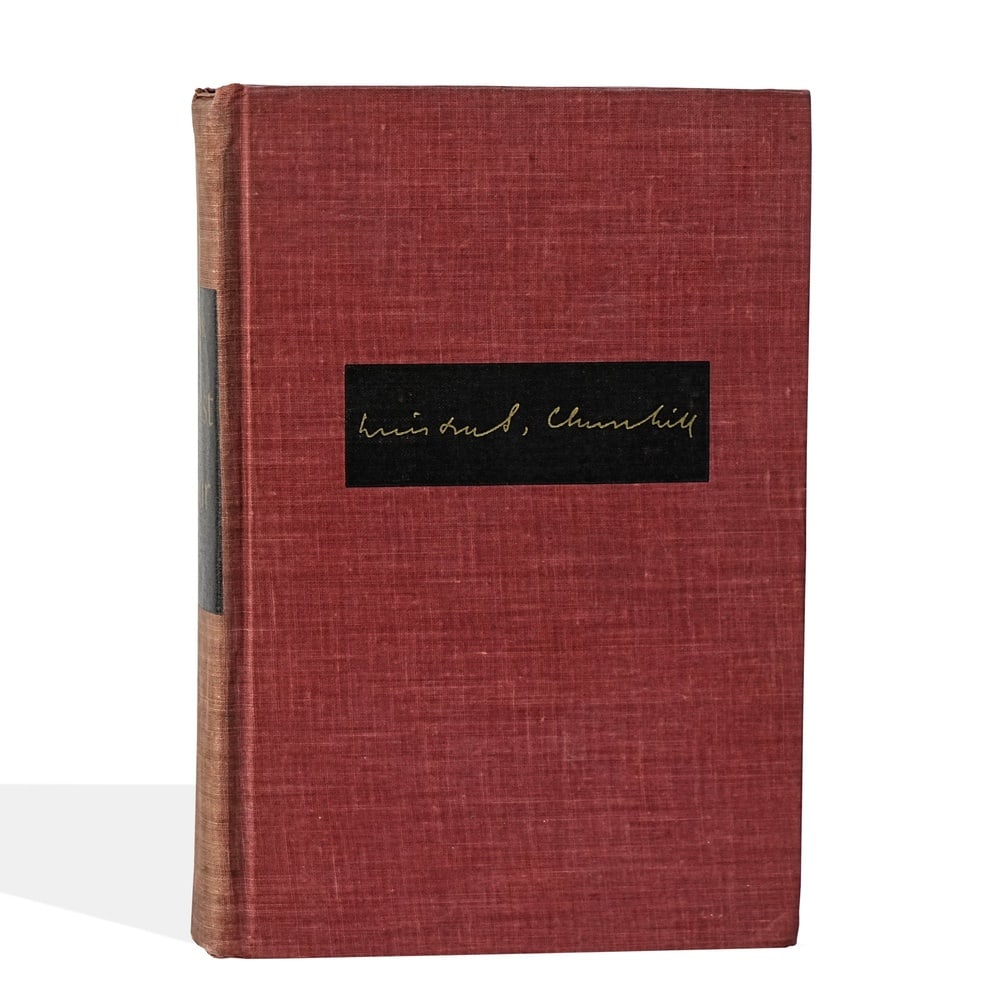 WINSTON S. CHURCHILL SIGNED THEIR FINEST HOUR: 8 5/8 x 5 7/8 in (21.8 x 14.8 cm) Provenance and Authentication: According to the Letter of Authenticity (LOA) and Certificate of Authenticity (COA) provided by the consignor, this collectible was
