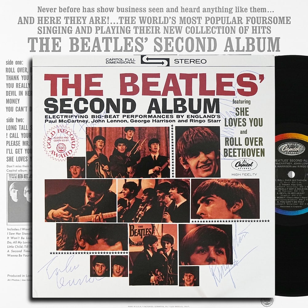 THE BEATLES FULLY SIGNED 1964 US FIRST PRESSING "THE BEATLES' SECOND ALBUM" LP (1 of 5)