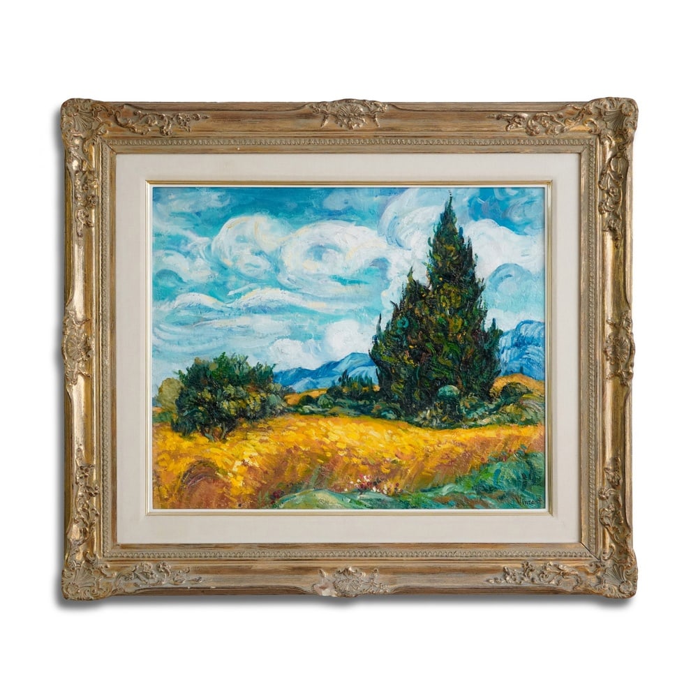 VINCENT VAN GOGH (1853-1890), ATTRIBUTED TO, OIL ON CANVAS: Signed (lower right) Image Dimensions: 73 x 60 cm (28 3/4 x 23 3/4 in) Framed Dimensions: 102 x 90 cm (40 1/8 x 35 3/8 in) This painting comes with COA. Vincent van Gogh, born in 1853 in Zundert, Neth
