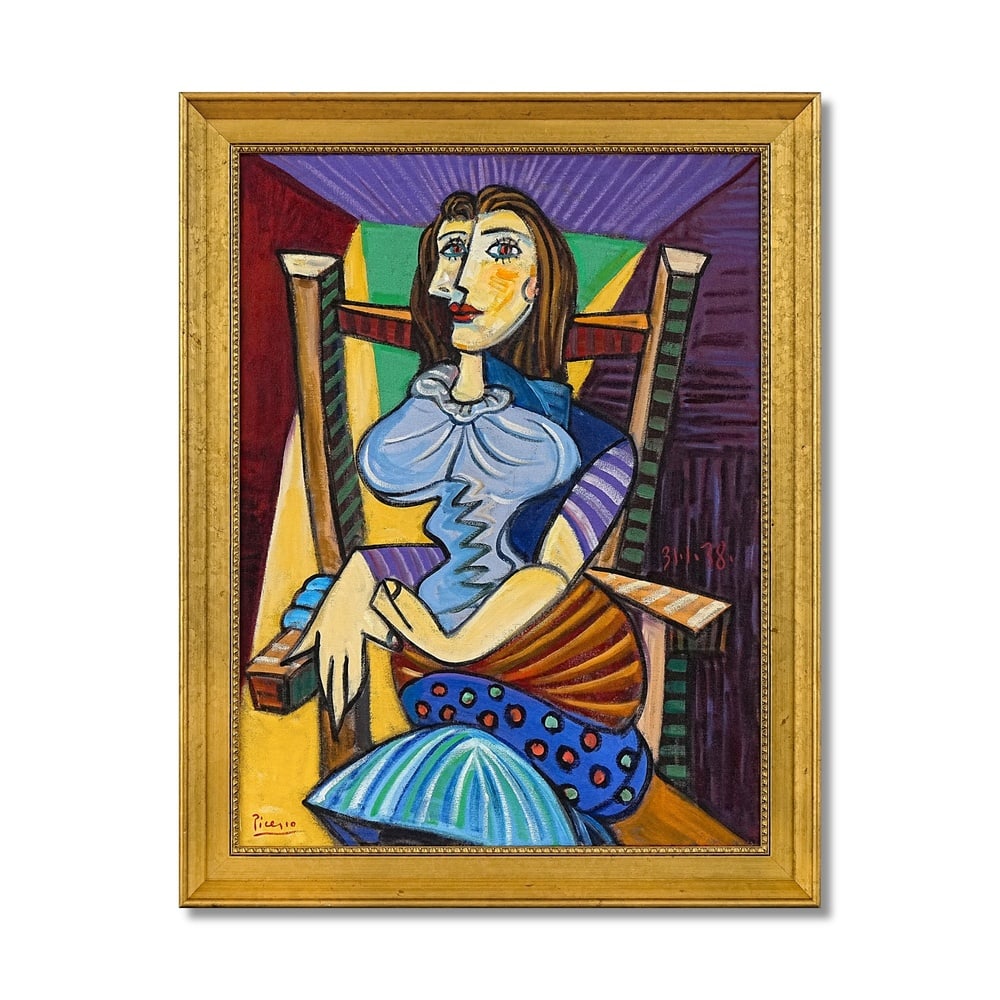 PABLO PICASSO (1881-1973), ATTRIBUTED TO, OIL ON CANVAS: Signed (lower left) Image Dimensions: 31 3/4 x 23 3/4 in (80.5 x 60.5 cm) Framed Dimensions: 36 1/4 x 28 3/8 in (92 x 72 cm) This painting comes with COA. Pablo Picasso stands as one of the most trans