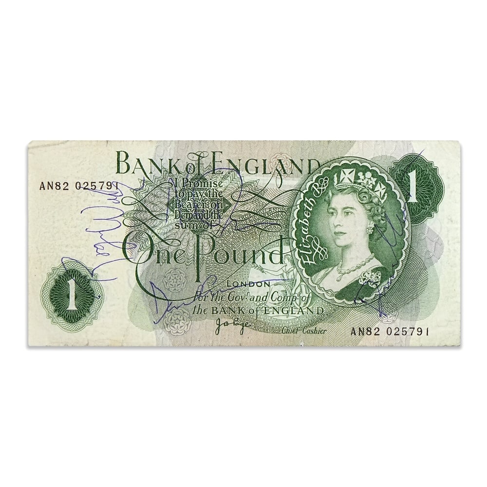 PINK FLOYD SIGNED BANK OF ENGLAND SERIES C £1 NOTE (1 of 2)