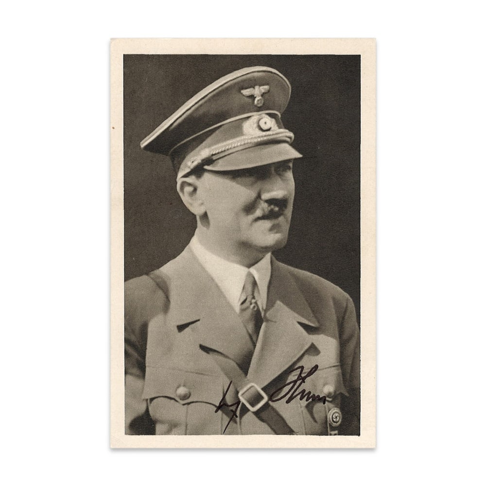 ADOLF HITLER SIGNED POSTCARD (1 of 2)