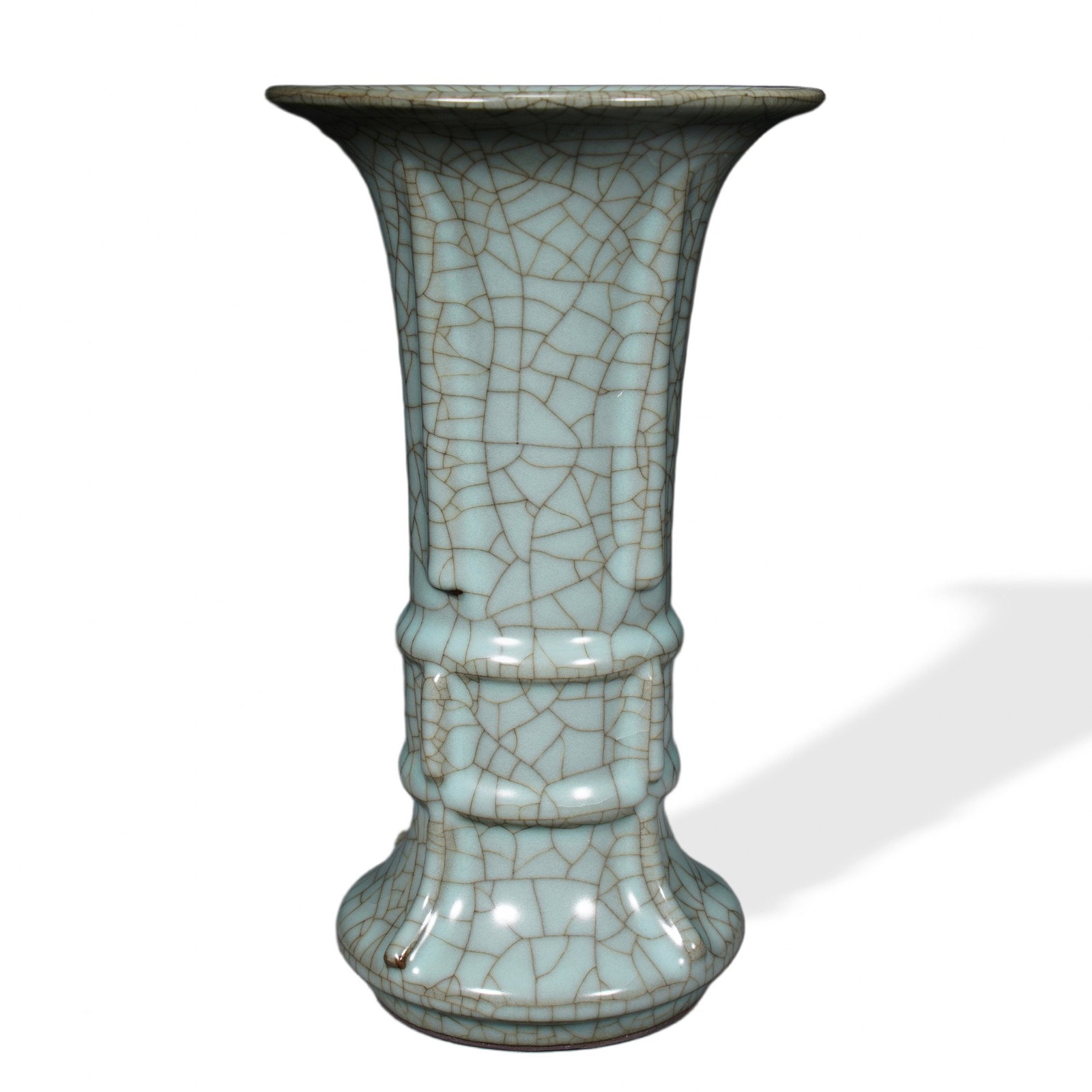 SONG DYNASTY GUAN WARE CRACKLE-GLAZED GU-FORM BEAKER VASE (1 of 3)