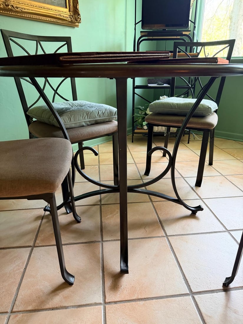 Round Bistro Dining Set with 4 Chairs - 2