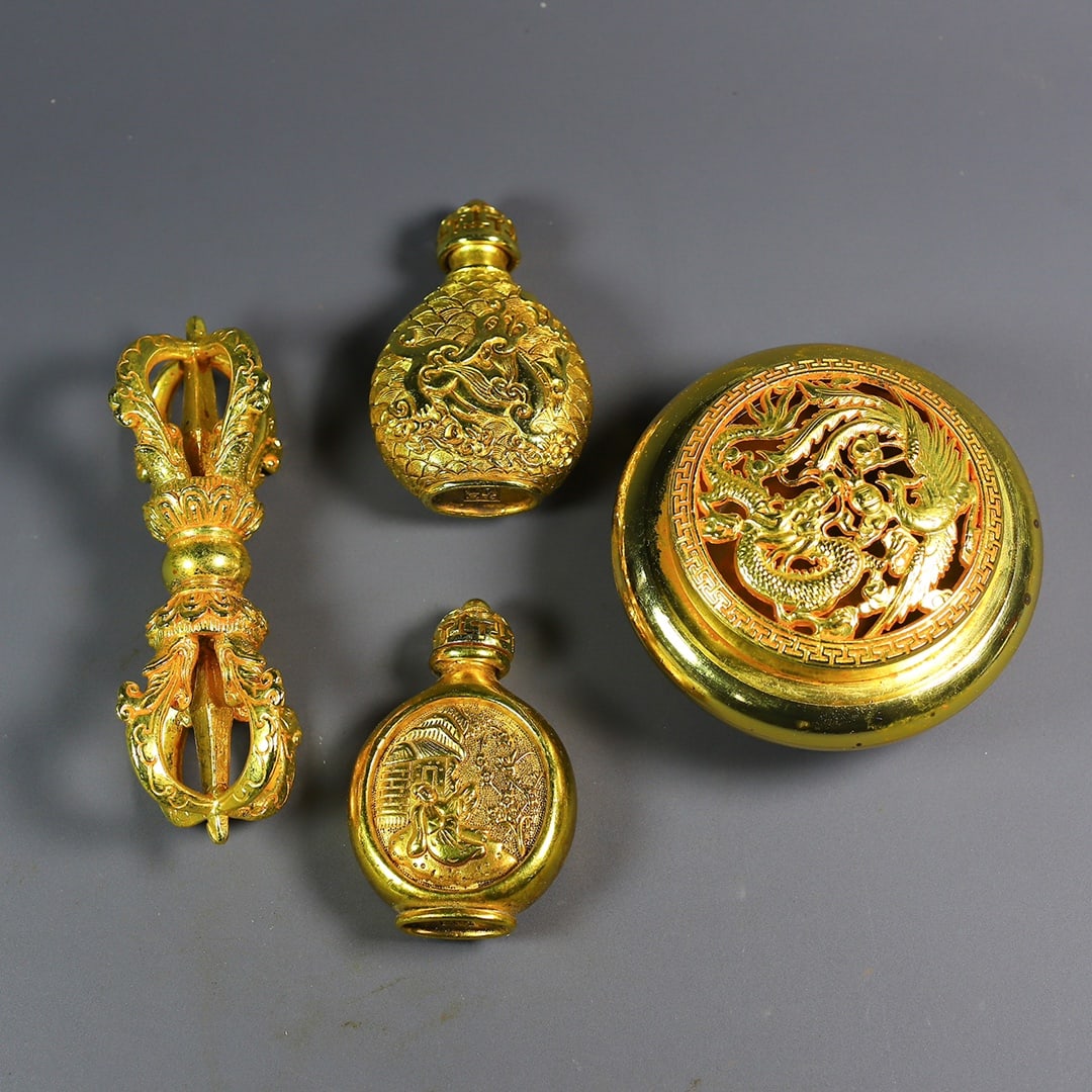 Yuan Dynasty Gilded Phoenix-Patterned Wine - 3