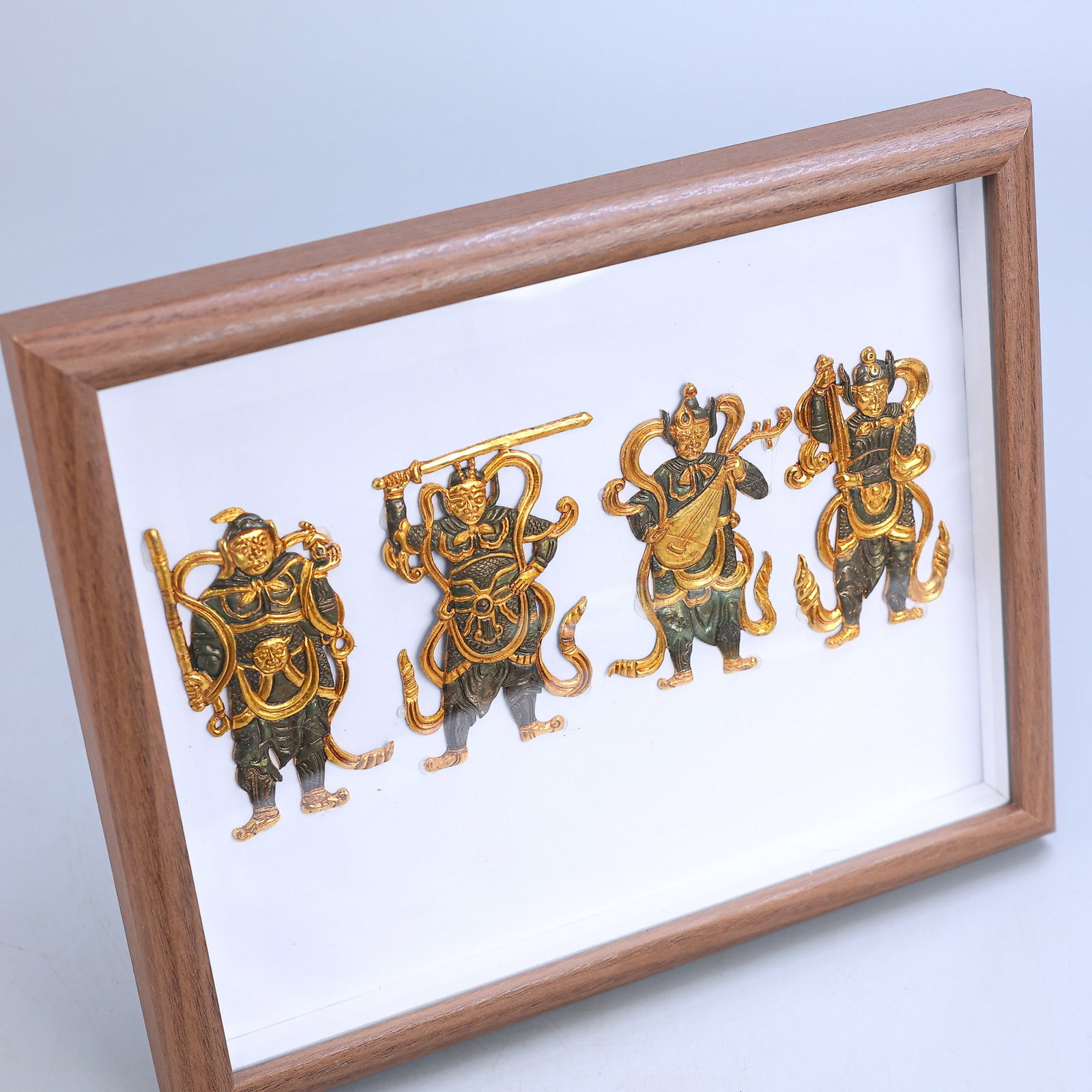 Partial gilded hand-engraved Four Heavenly Kings from a treasured collection (1 of 9)