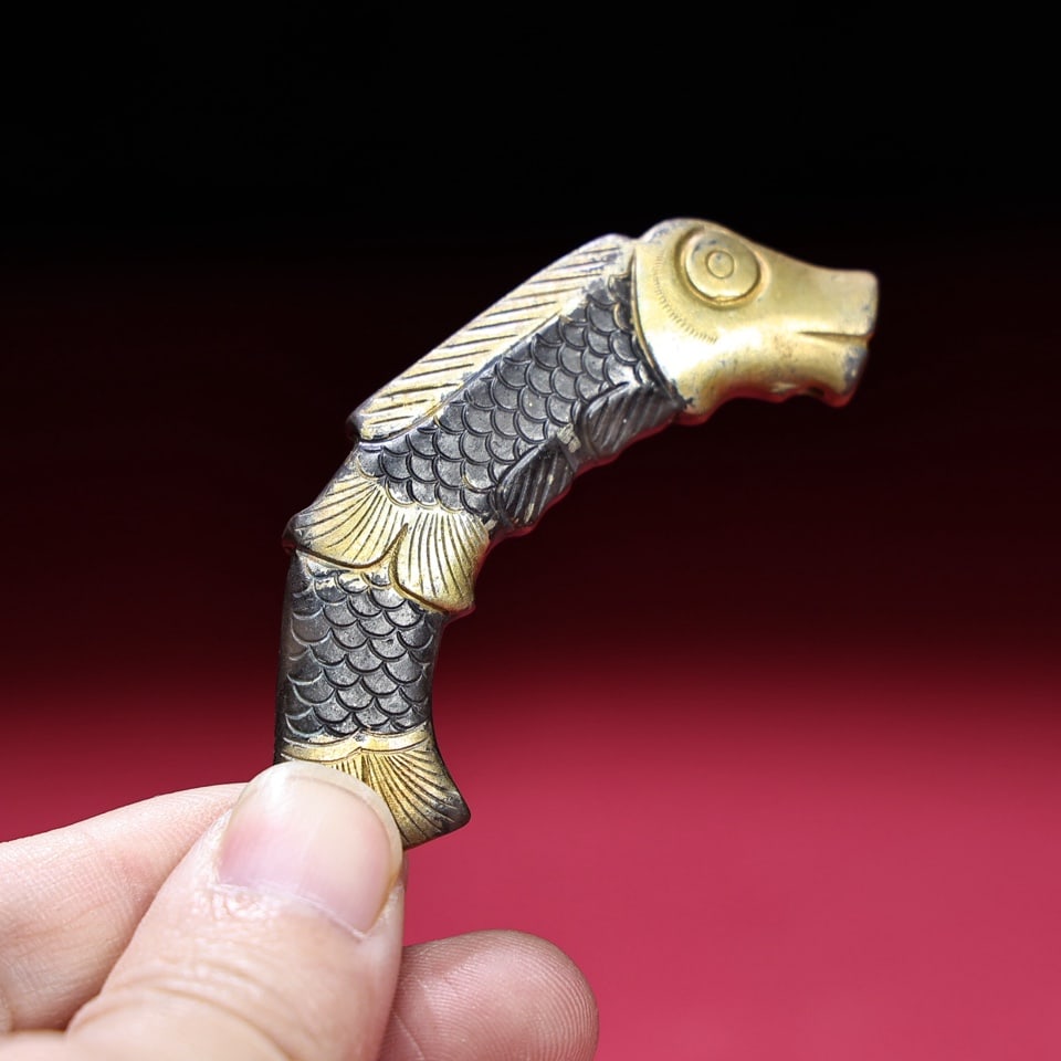 Exquisite antique silver-gilt fish - 2