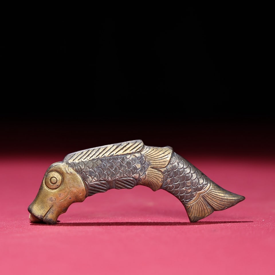 Exquisite antique silver-gilt fish - 3