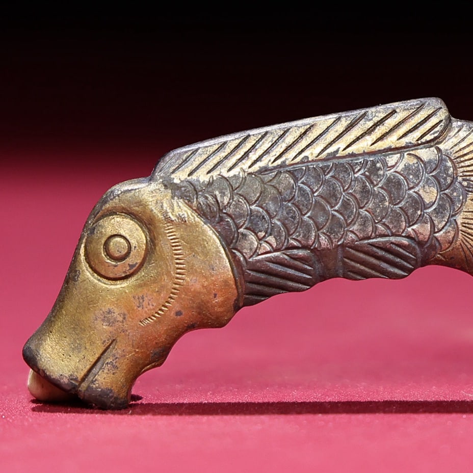 Exquisite antique silver-gilt fish - 6