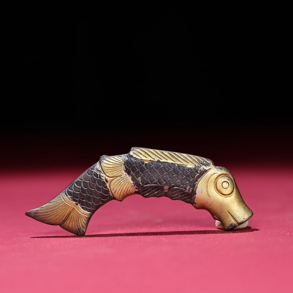 Exquisite antique silver-gilt fish - 7