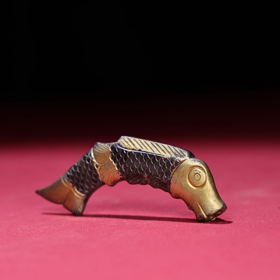 Exquisite antique silver-gilt fish - 8