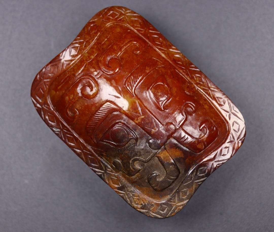 Exquisite antique Hetian jade tortoise shell - 3