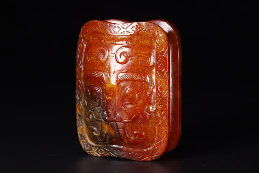 Exquisite antique Hetian jade tortoise shell - 5
