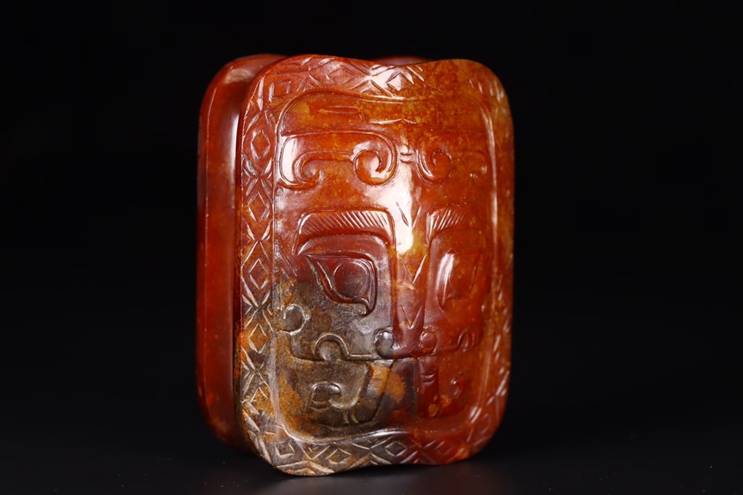 Exquisite antique Hetian jade tortoise shell - 6