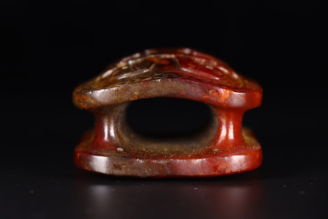 Exquisite antique Hetian jade tortoise shell - 8