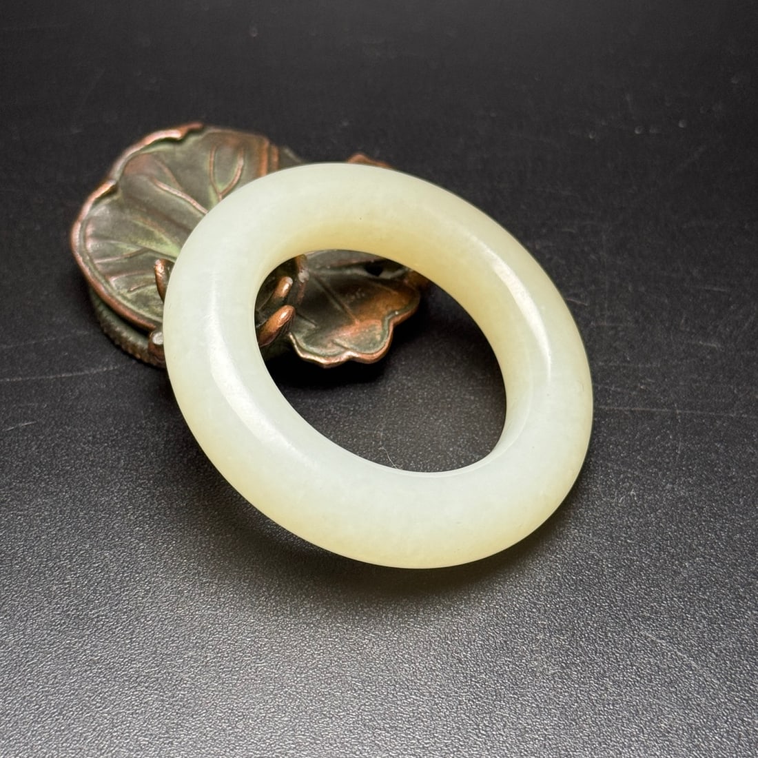 Exquisite Hetian jade kasaya ring - 2