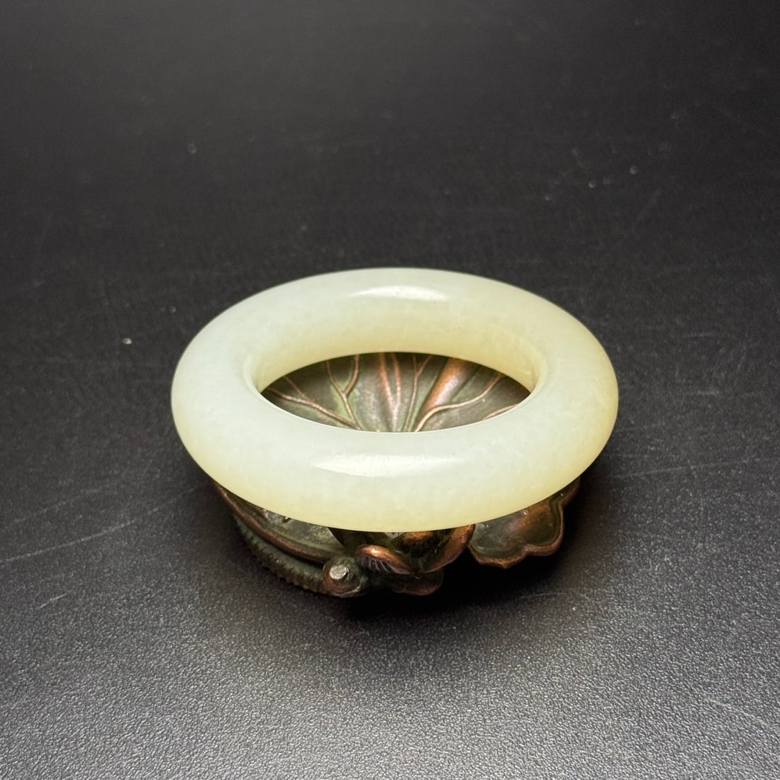 Exquisite Hetian jade kasaya ring - 4