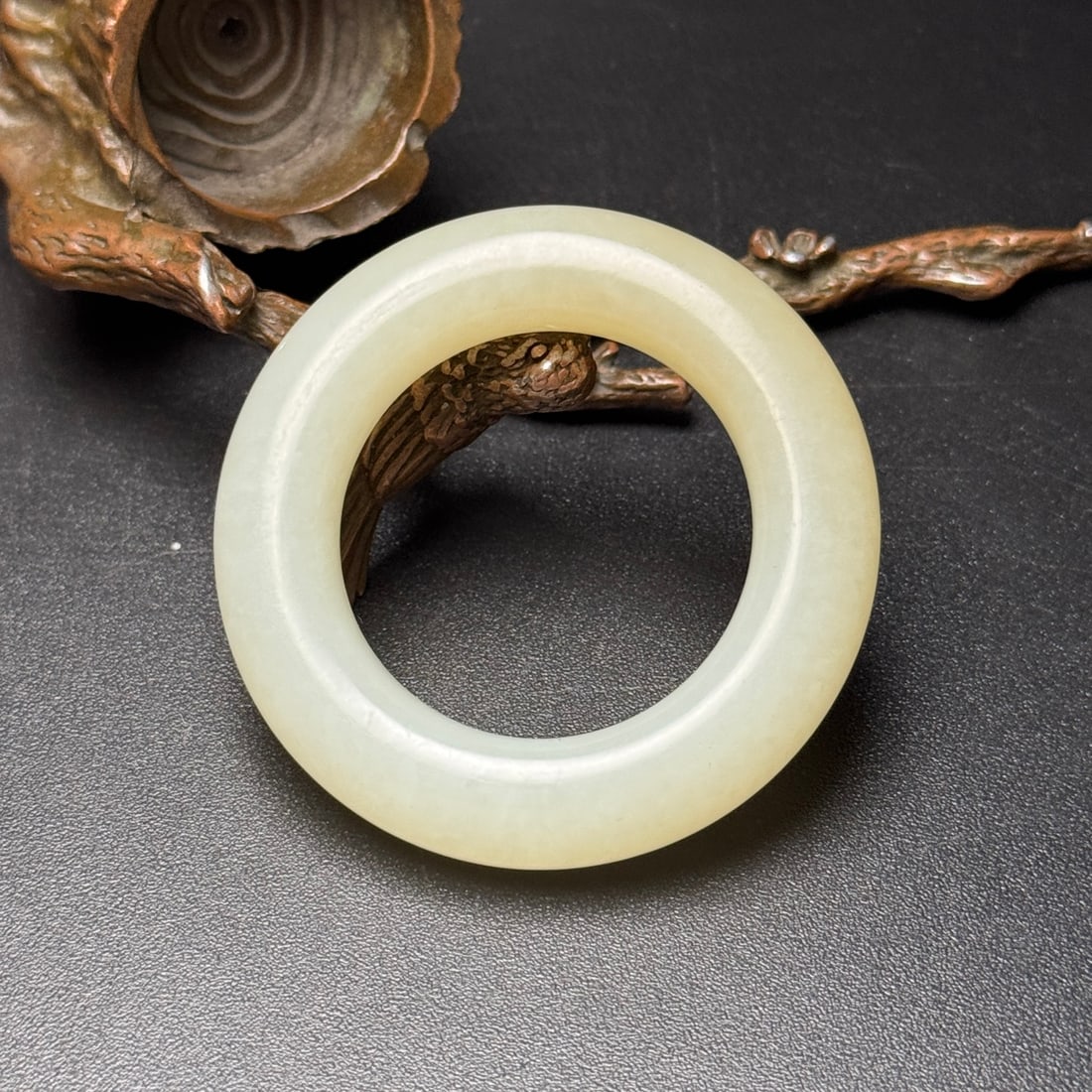 Exquisite Hetian jade kasaya ring - 7