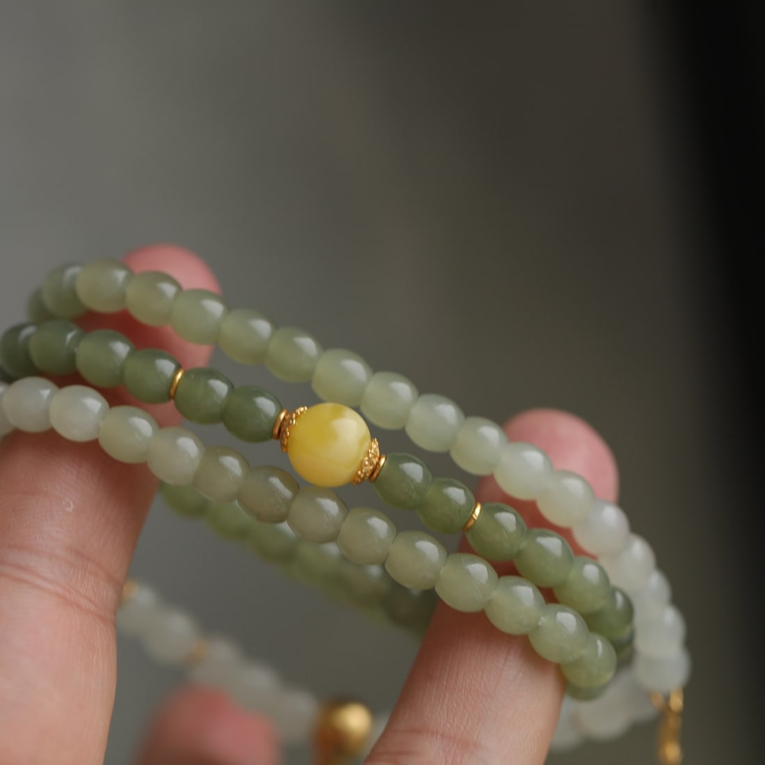 Natural Hetian jade with multiple gradient colors - 4