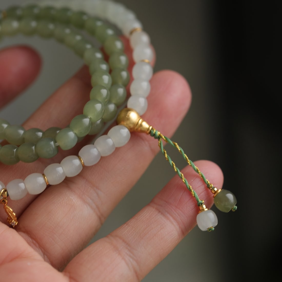 Natural Hetian jade with multiple gradient colors - 5