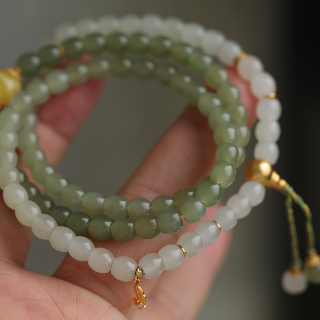 Natural Hetian jade with multiple gradient colors - 6