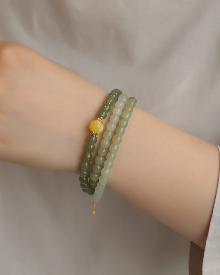 Natural Hetian jade with multiple gradient colors - 8