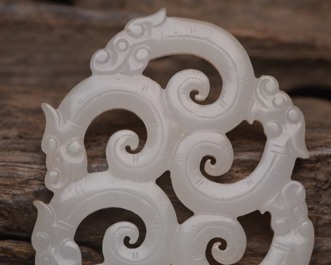 Hetian Jade Dragon Plaque - 7