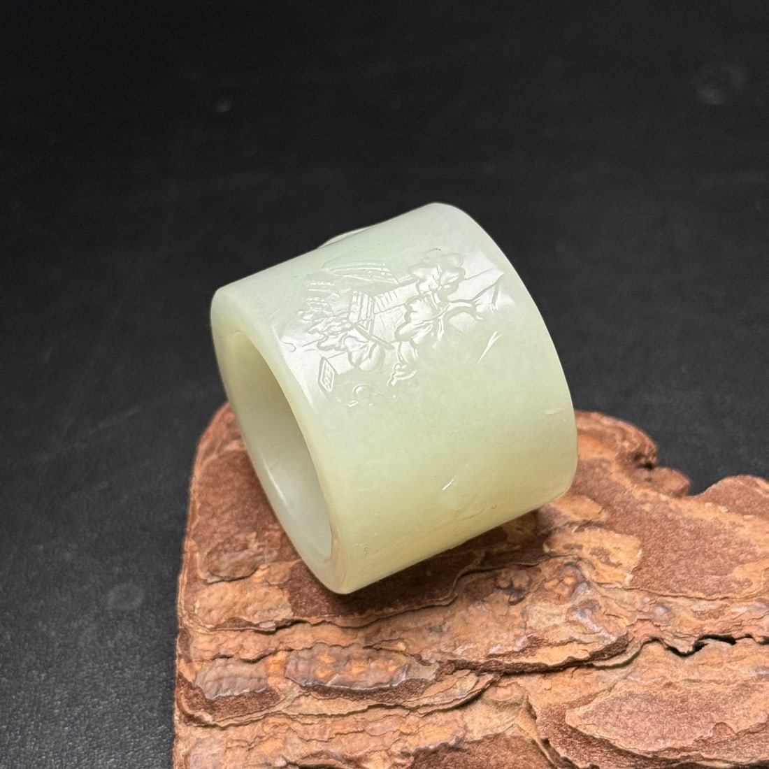 Hetian jade thumb ring - 5