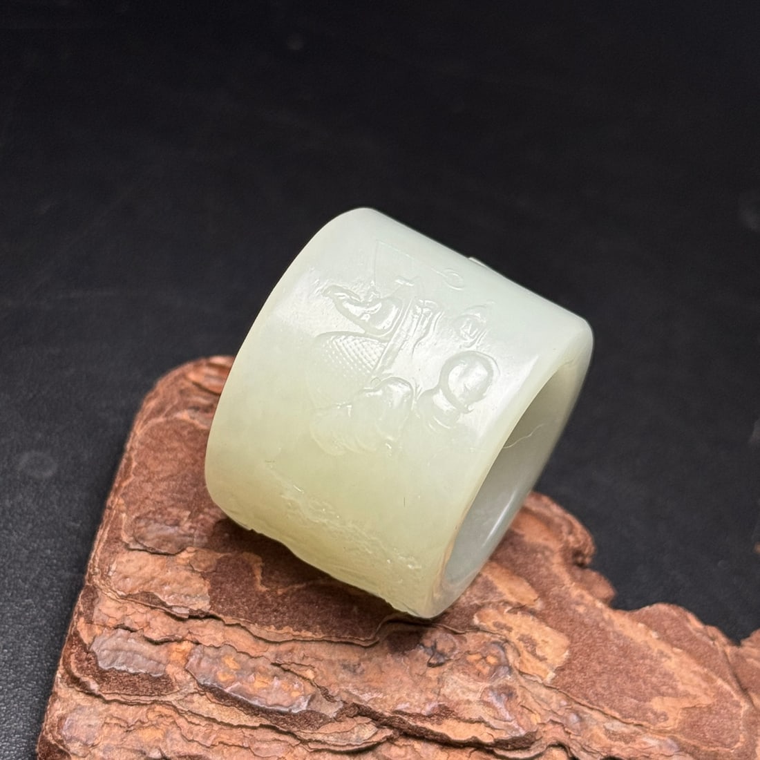 Hetian jade thumb ring - 6