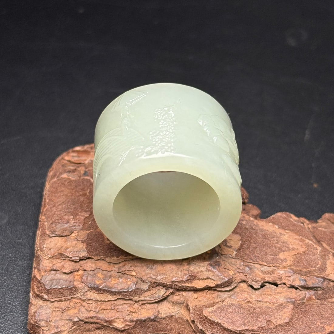 Hetian jade thumb ring - 7