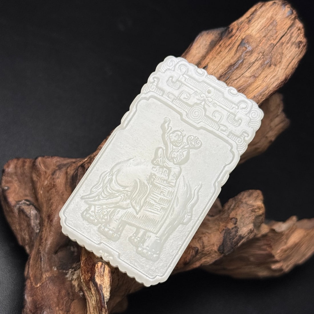 Hetian jade plaque - 2