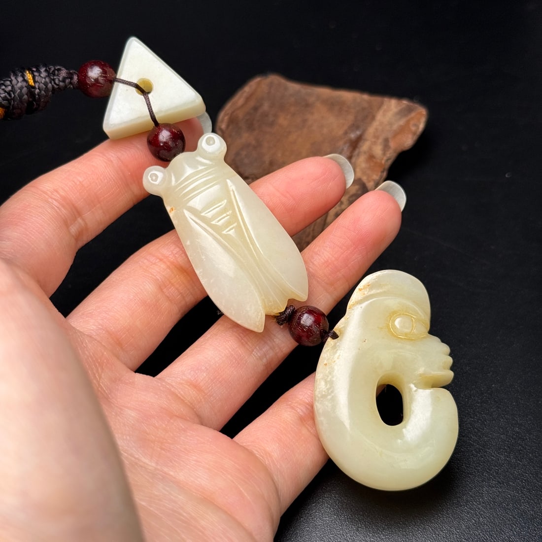 Hetian jade pendant - 8