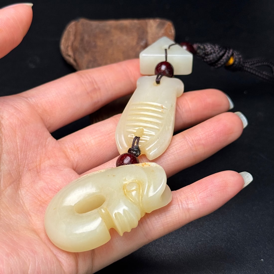 Hetian jade pendant - 9