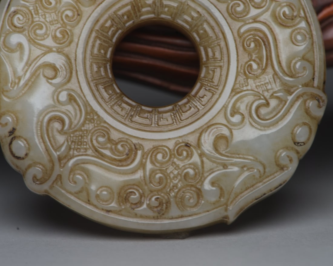 Hetian Jade Dragon Plaque - 7