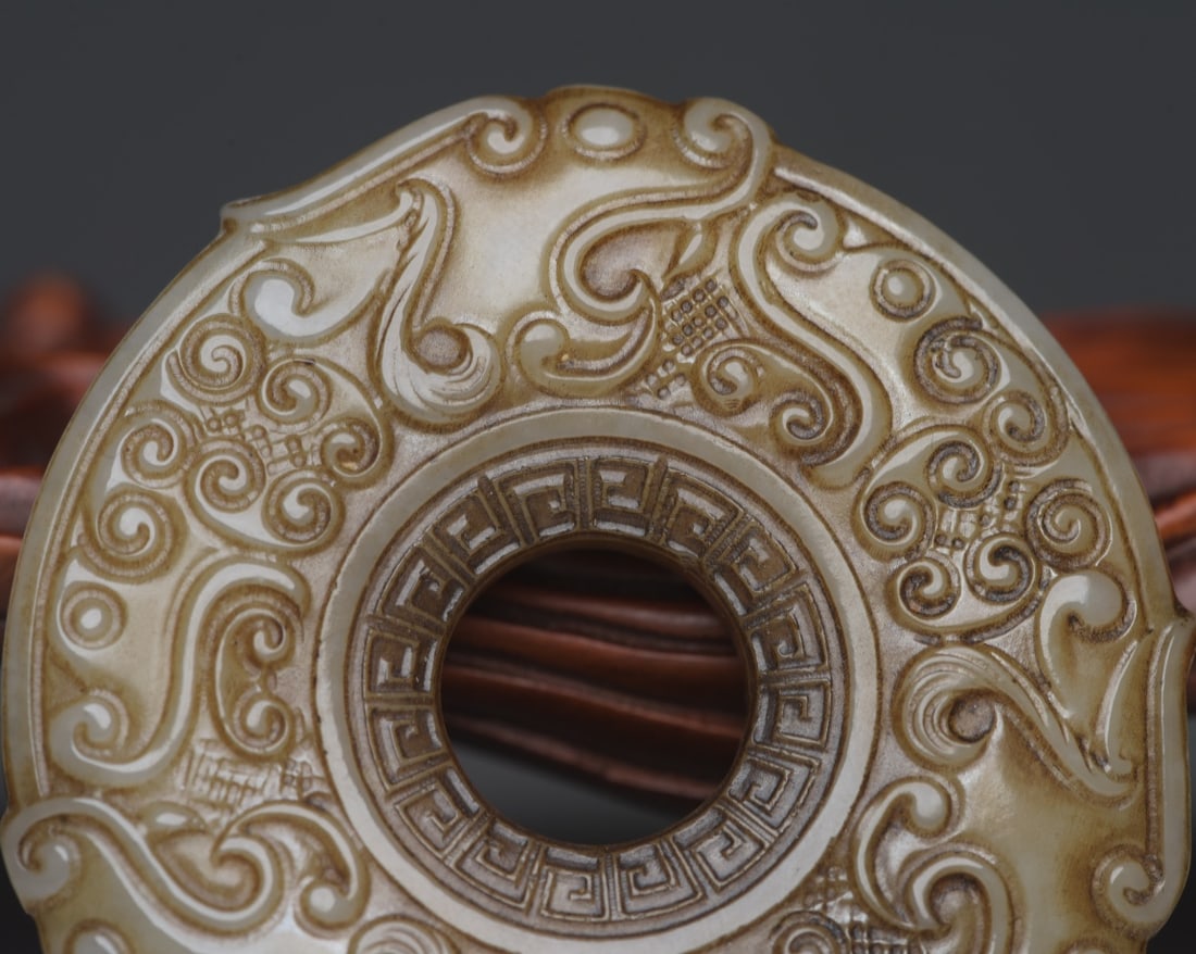Hetian Jade Dragon Plaque - 8