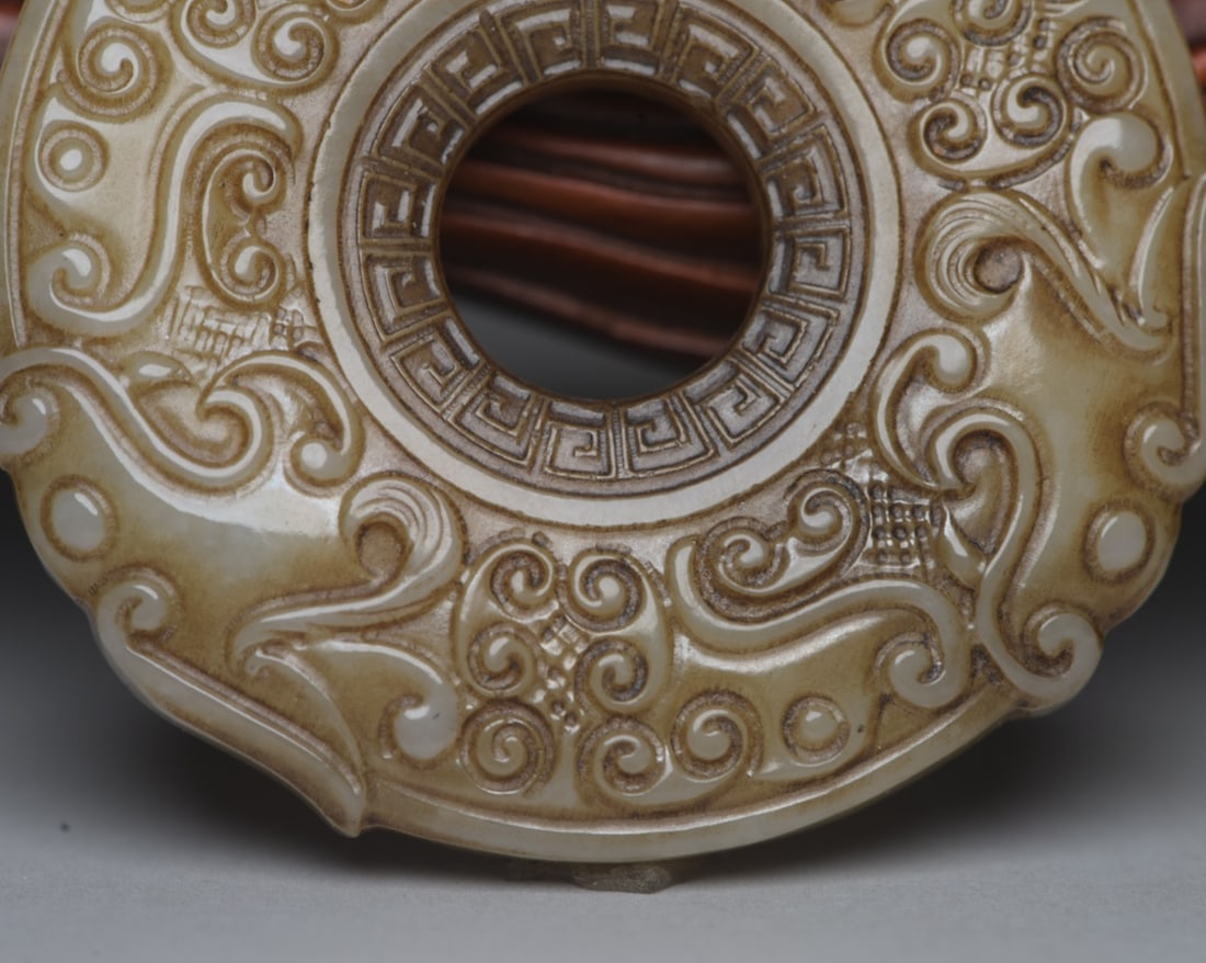 Hetian Jade Dragon Plaque - 9