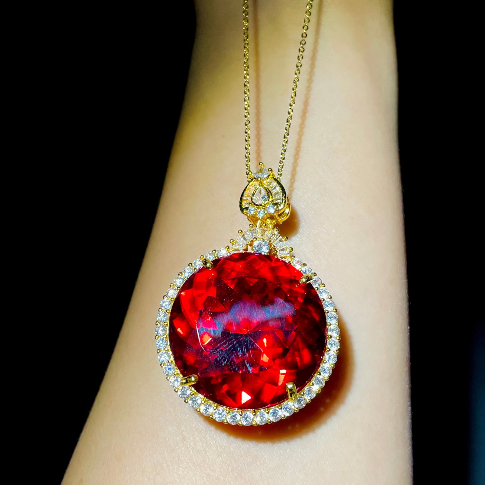 Natural ruby pendant - 2