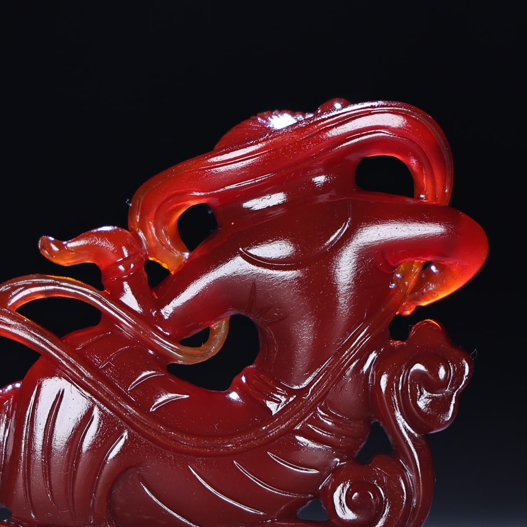 Exquisite antique, agate flying apsara - 9