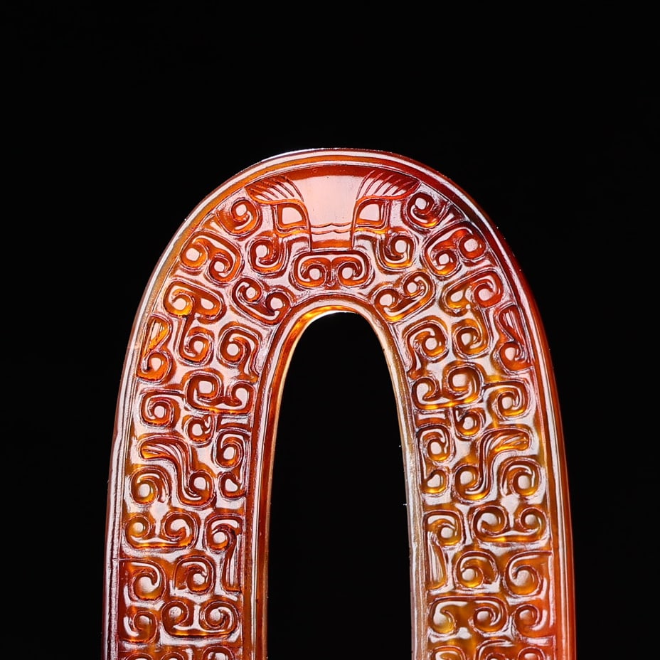 Exquisite antique piece, agate full-work ring - 2