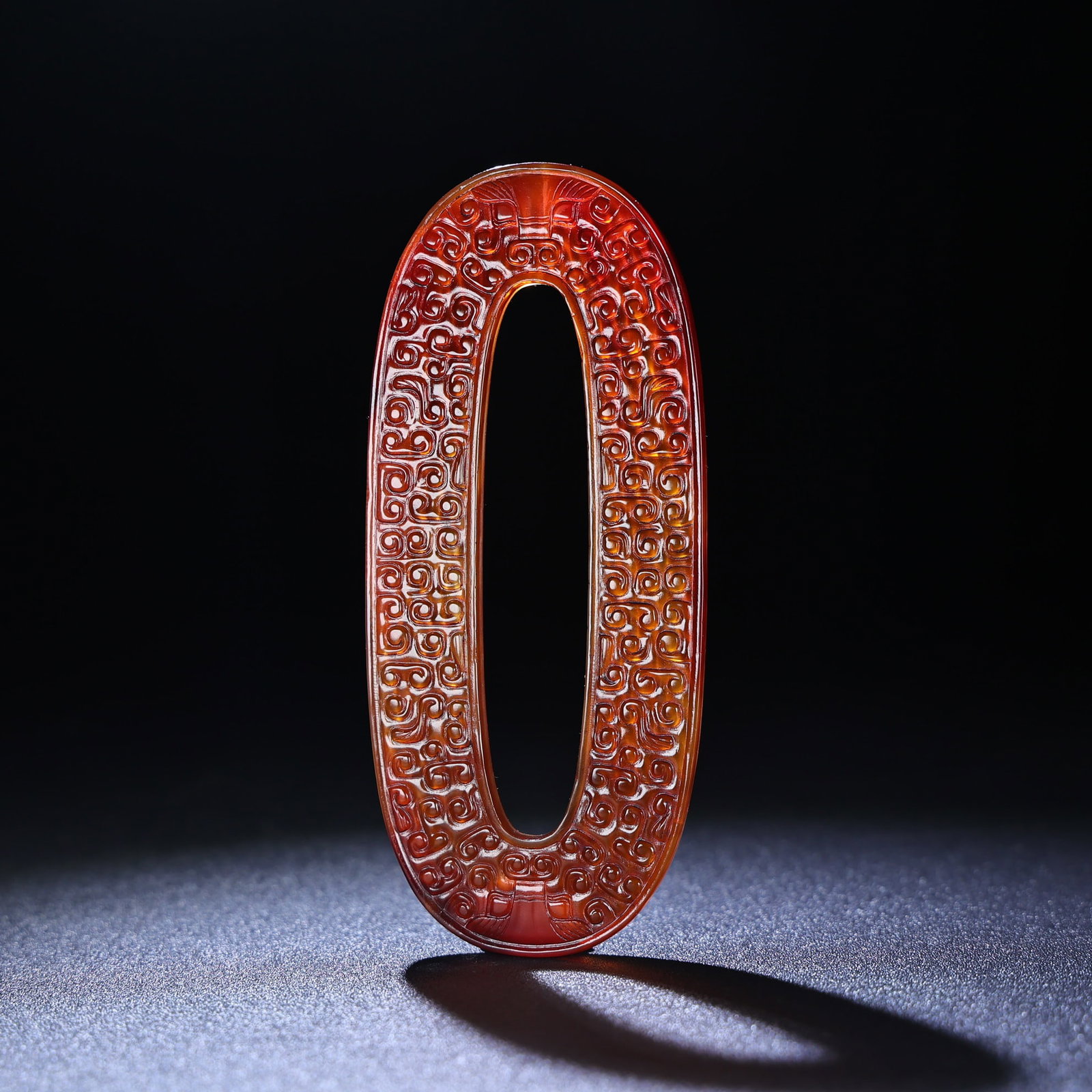 Exquisite antique piece, agate full-work ring - 7