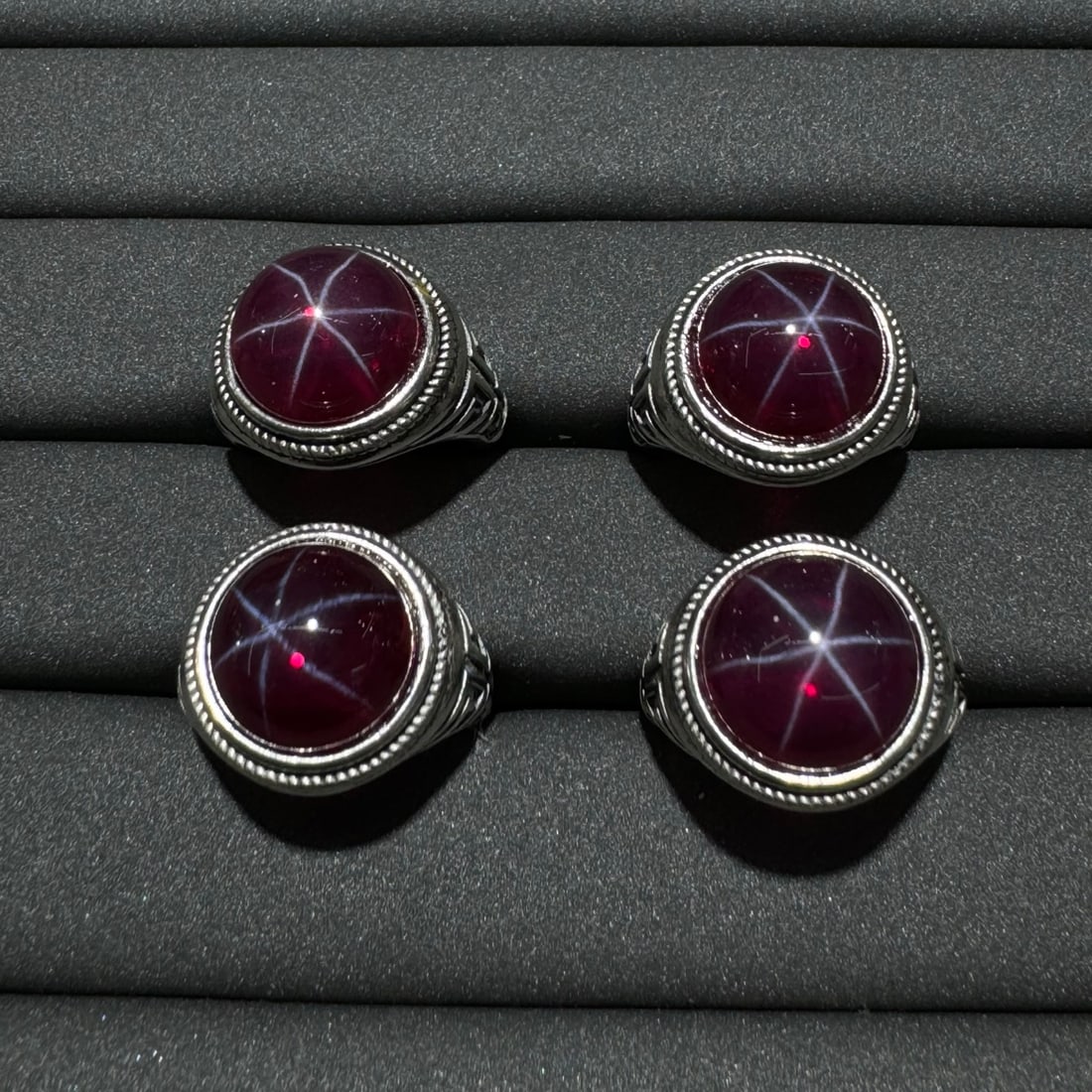14mm Red Star Ring - 2